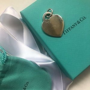 Tiffany heart silver charm blank